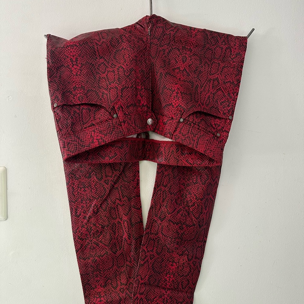 Forever 21 Red Snake Print Men's Straight Leg Pants